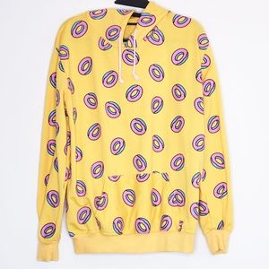 Donut novelty print graphic hoodie sweatshirt, XL